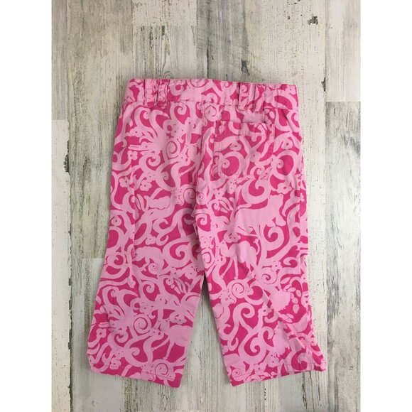 Vtg Lilly Pulitzer Pink 7Cs Print Crop Pants Girls Sz 5 - Picture 10 of 16